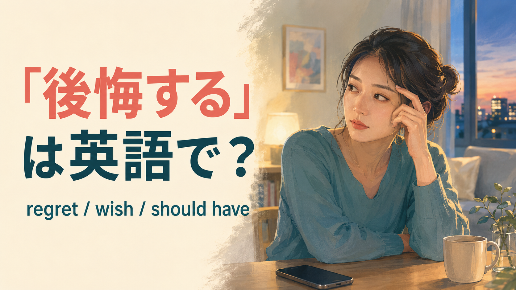 「後悔する」は英語で？regret・wish I had・should haveの違い