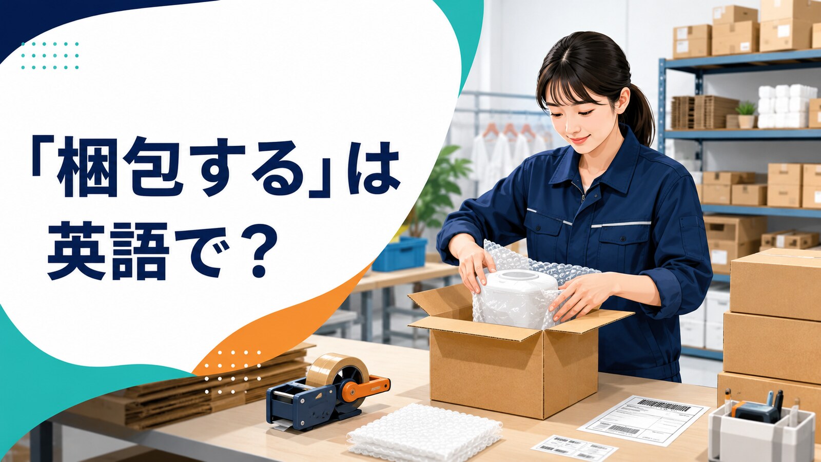 「梱包する」は英語で？pack・wrap・box・packageの違い