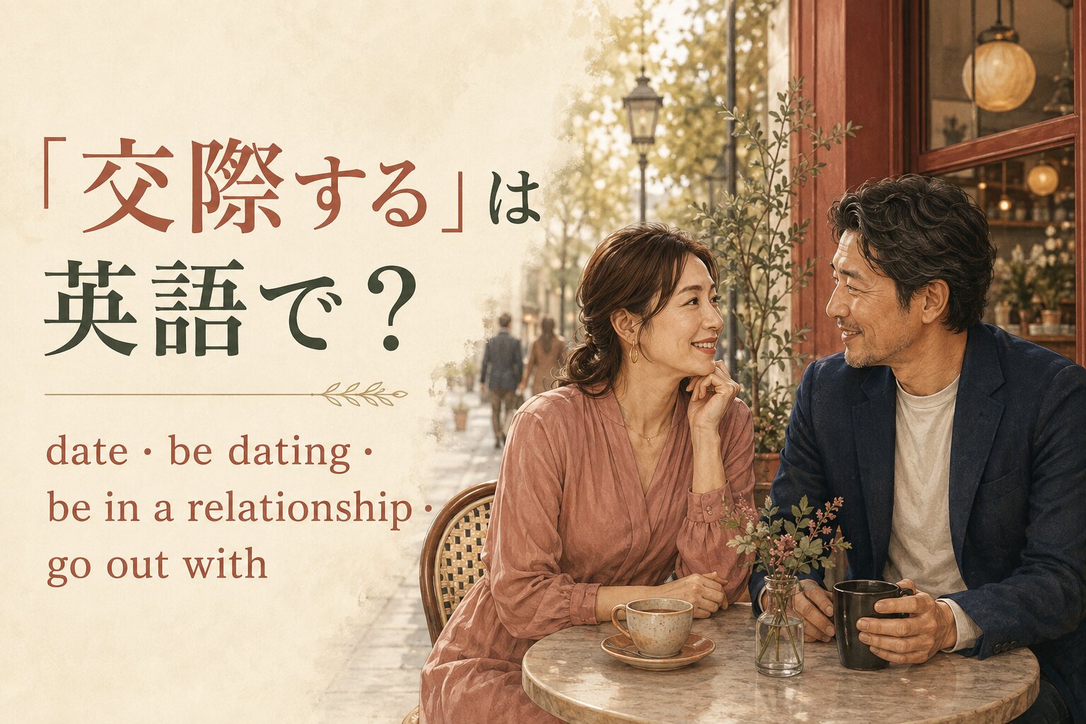 「交際する」は英語で？date・be dating・be in a relationship・go out withの違い