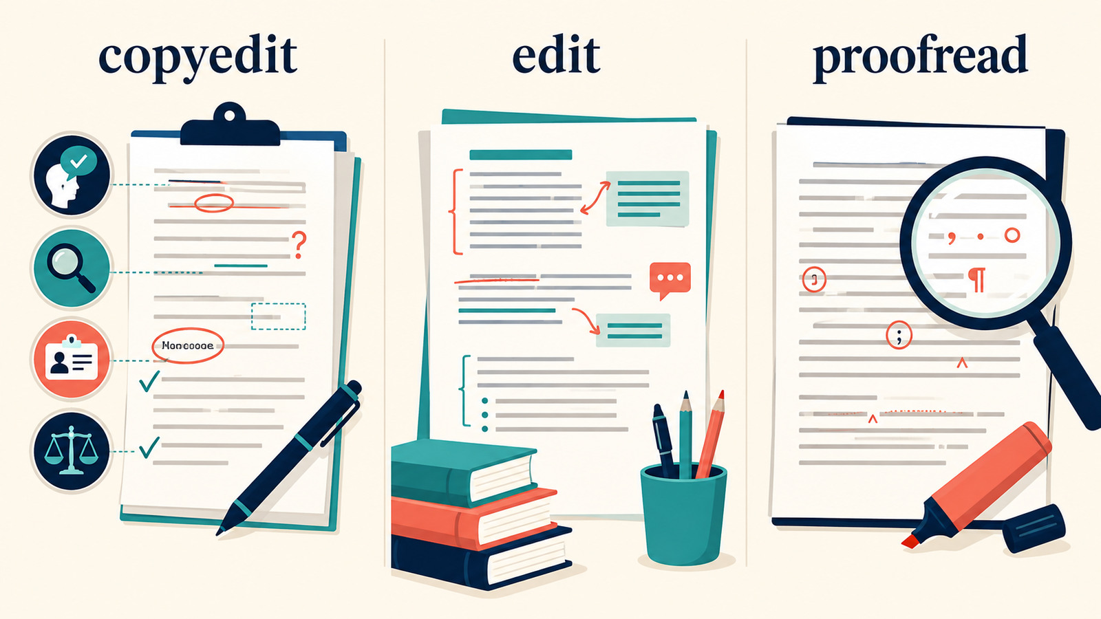 校閲するを表すcopyedit・edit・proofreadの違い
