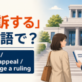 「控訴する」は英語で？appeal・file an appeal・challenge a rulingの違い
