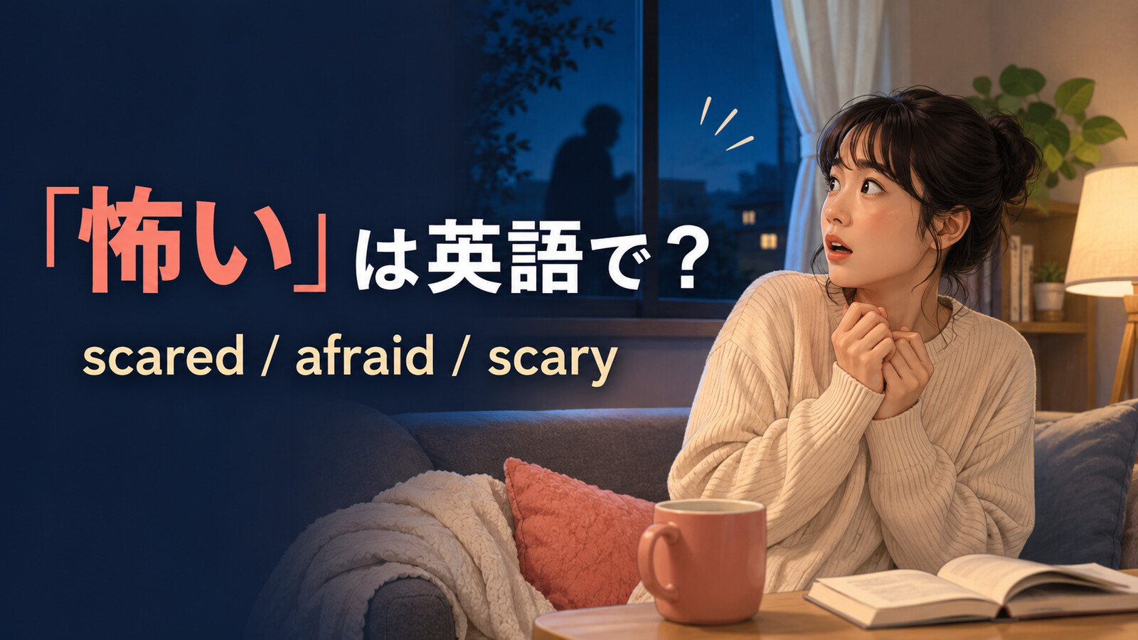 「怖い」は英語で？scared・afraid・scaryの違い