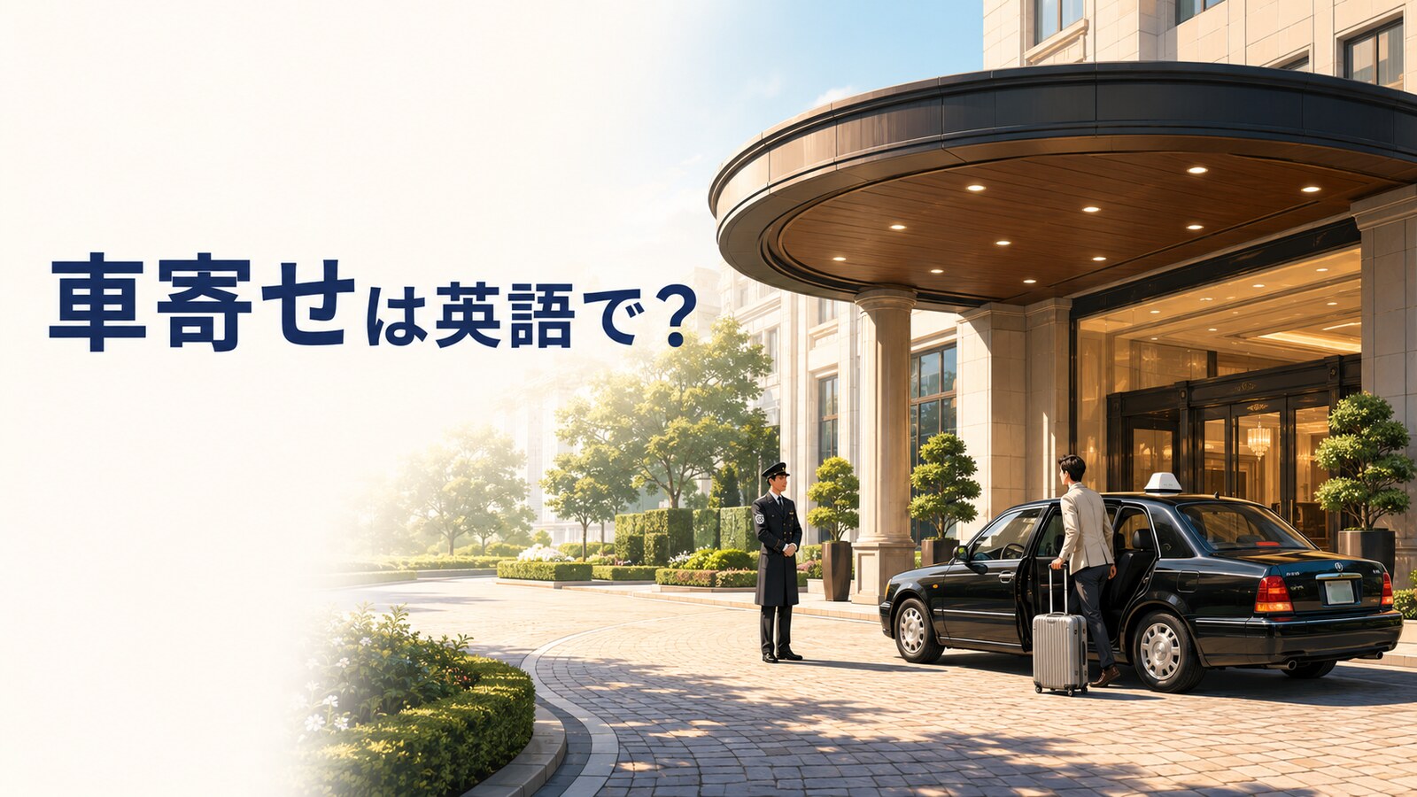 車寄せは英語で？porte-cochère・drop-off area・drivewayの違い