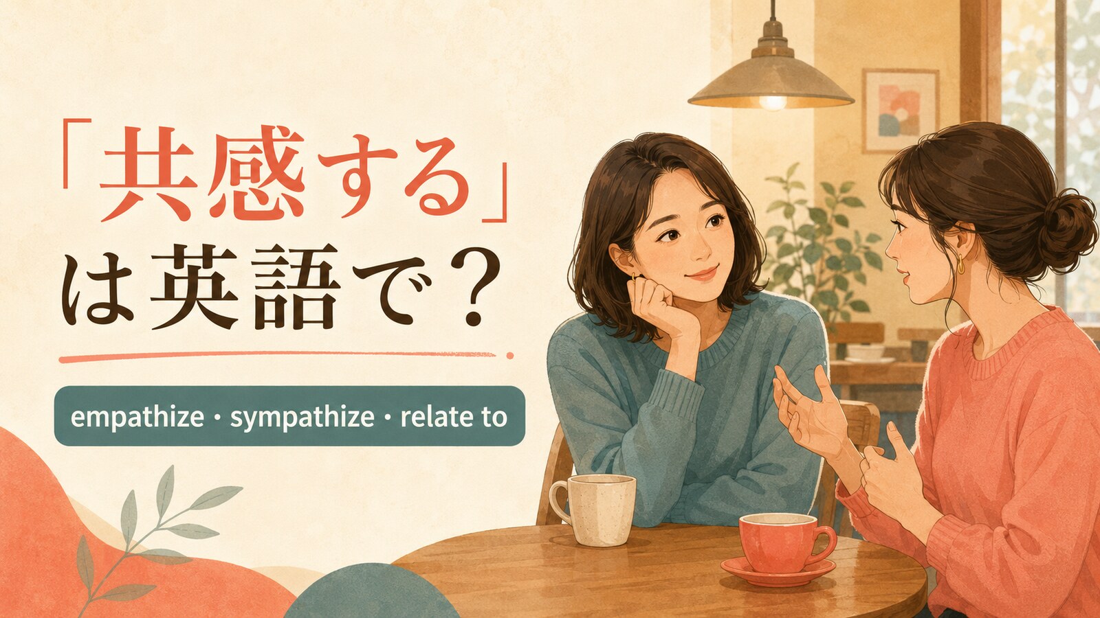 「共感する」は英語で？empathize・sympathize・relate toの違いと使い方