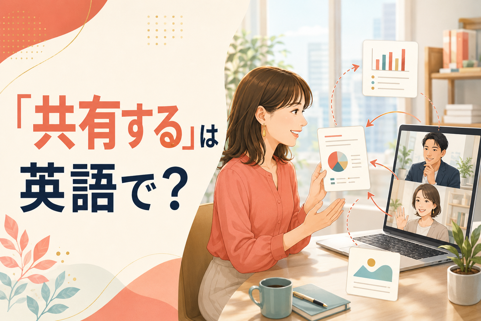 「共有する」は英語で？share・send・pass on・keep postedの違いと簡単な言い方