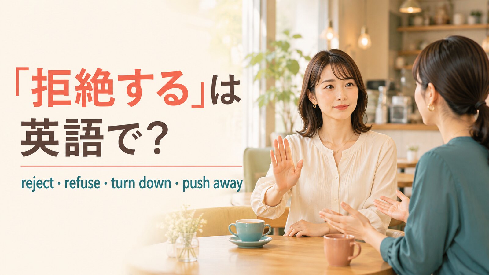 「拒絶する」は英語で？reject・refuse・turn down・push awayの違い