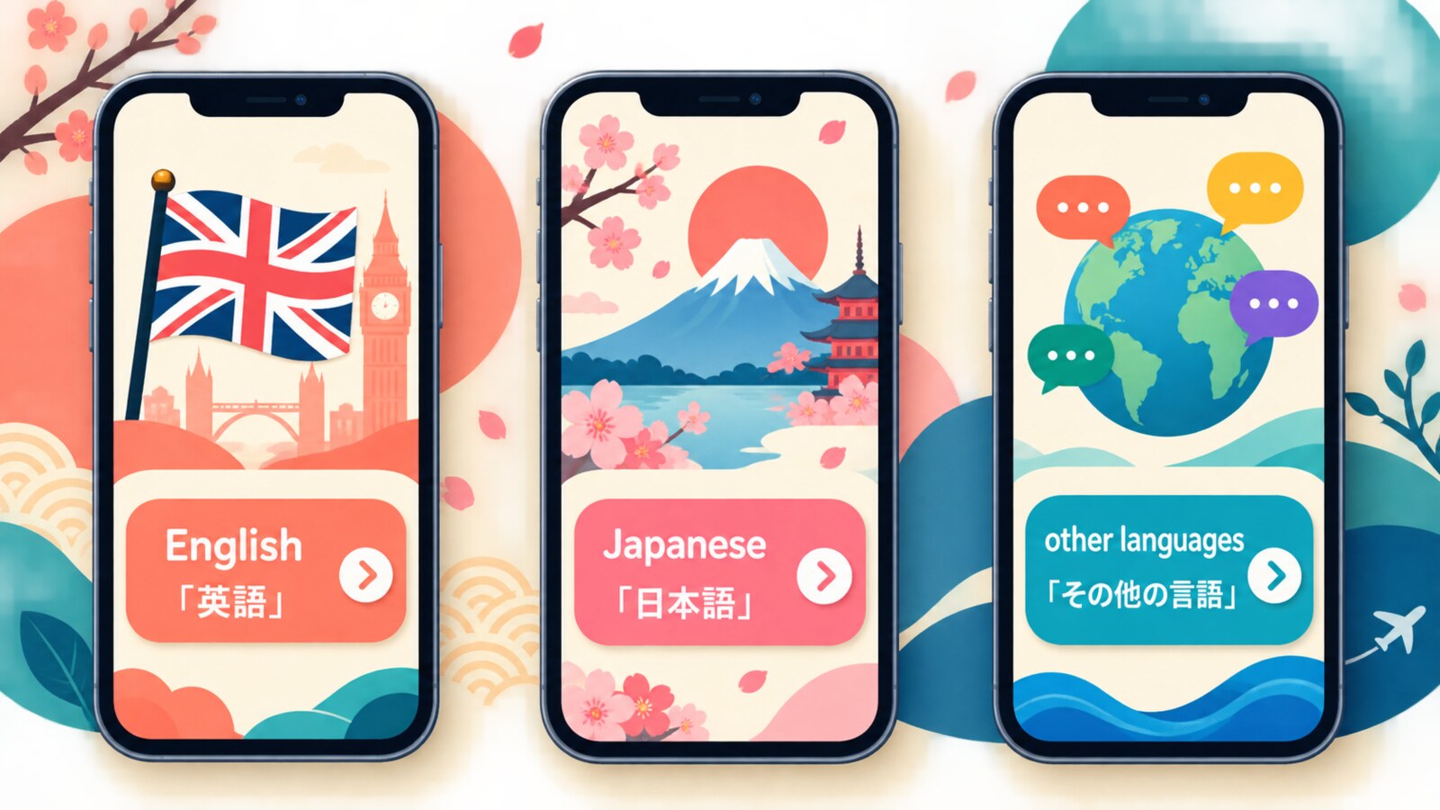 Press 1 for English.・select a language・language optionの違い