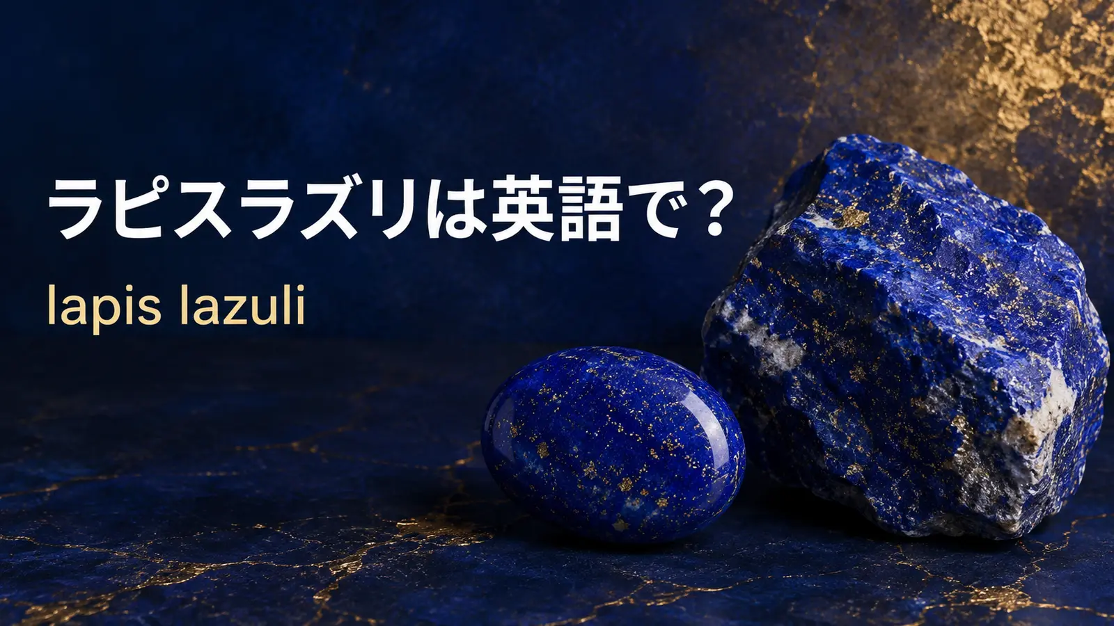 ラピスラズリは英語でlapis lazuliと表すことを示すアイキャッチ画像