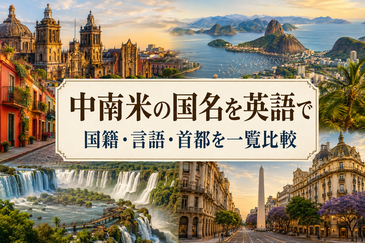 中南米の国名を英語で 国籍・言語・首都を一覧比較
