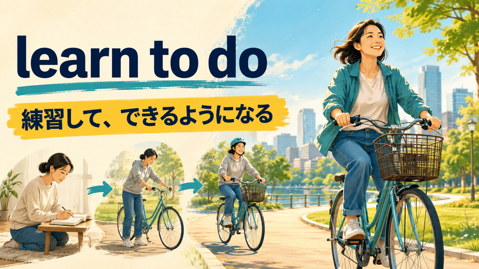 learn to doの意味は？「できるようになる」の使い方とlearn how to doとの違い