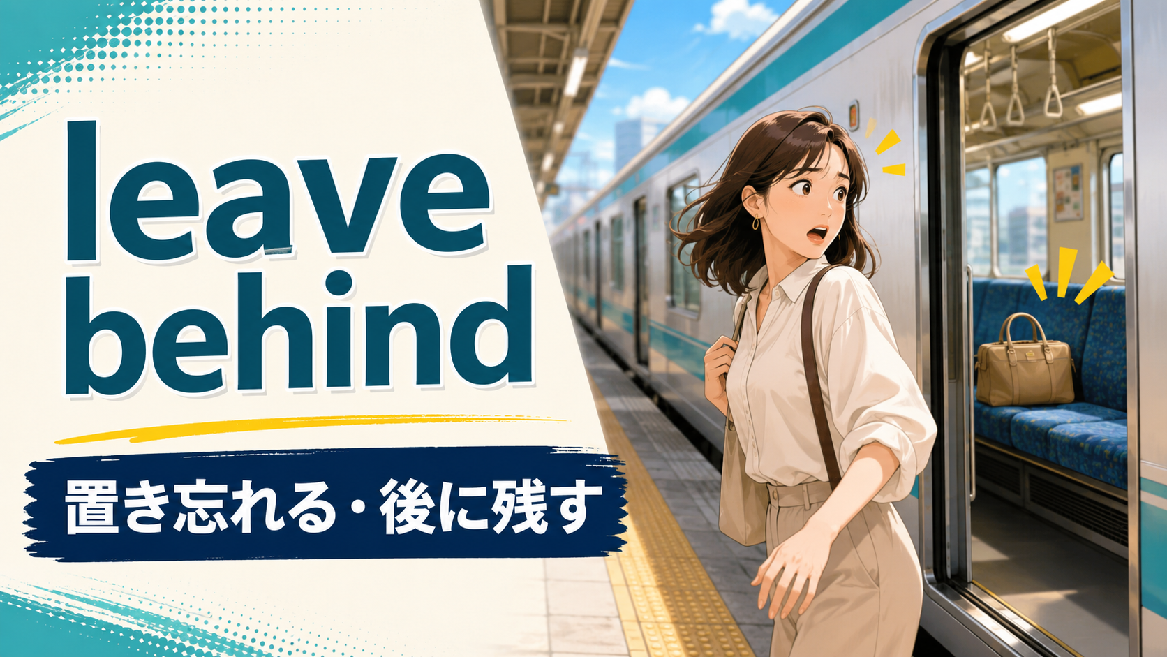 leave behind 置き忘れる・後に残す