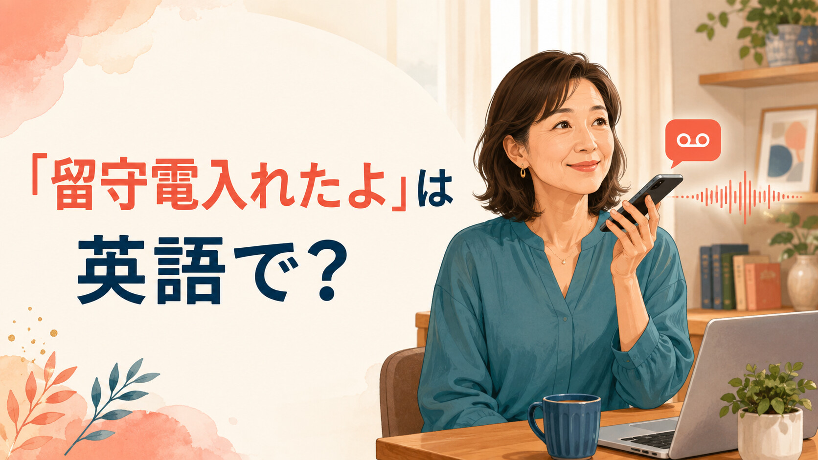 「留守電入れたよ」は英語で？