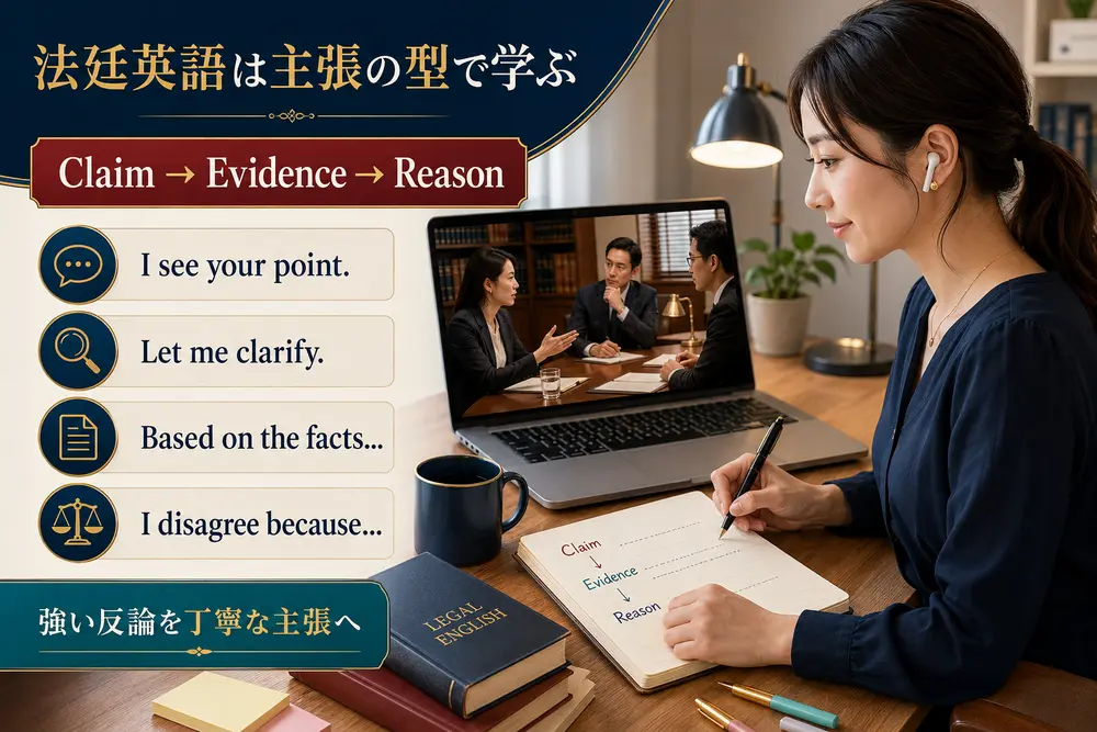 法廷英語をClaim Evidence Reasonの型で学ぶ方法