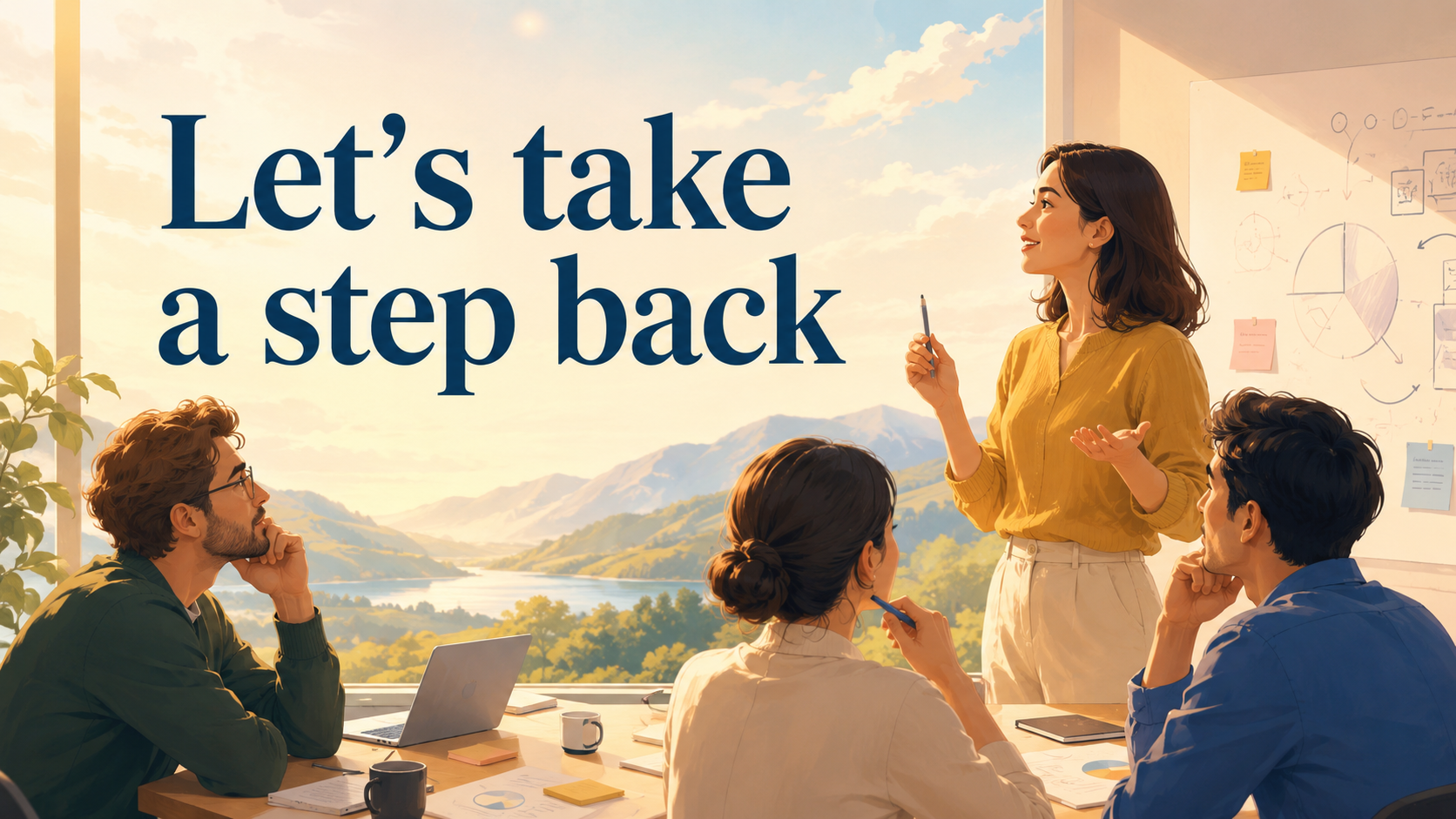 Let's take a step backの意味と使い方