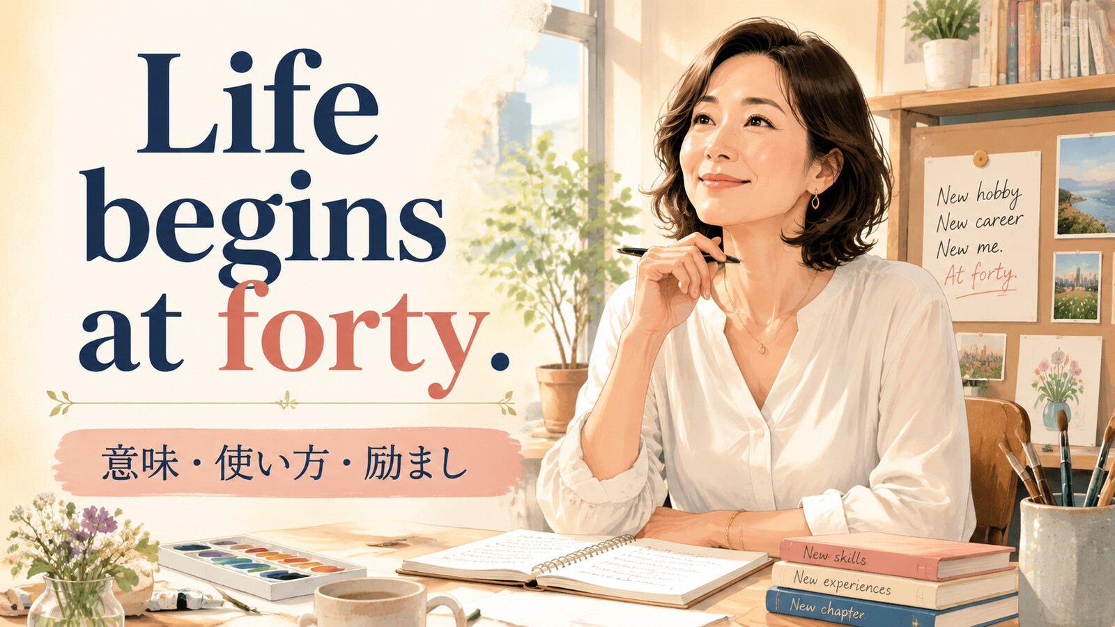 Life begins at forty.の意味は？使い方・ニュアンスと例文