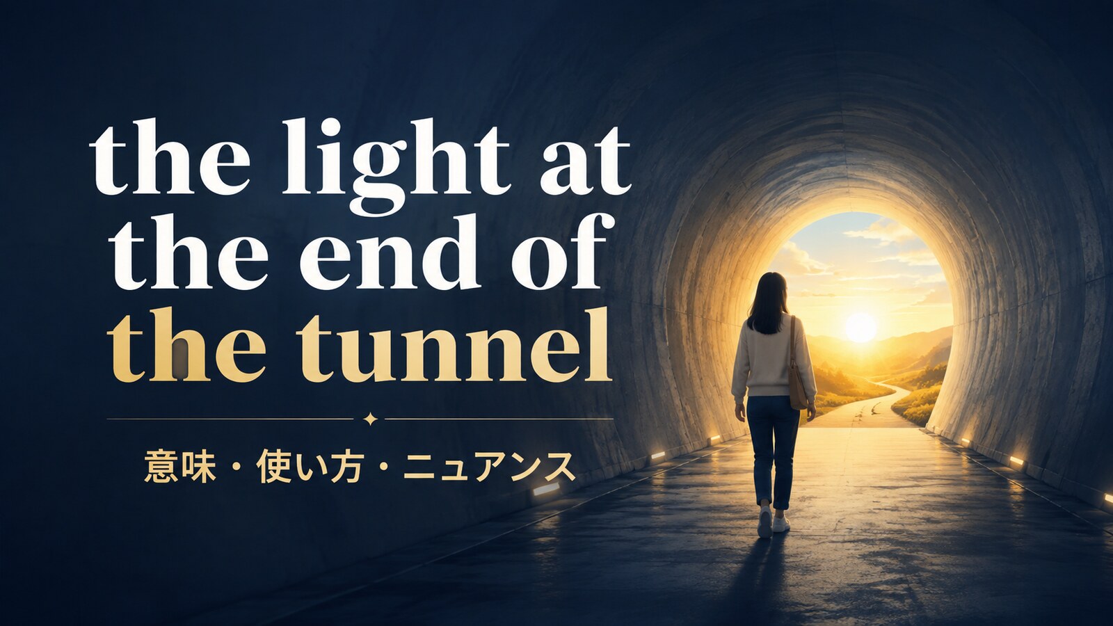 the light at the end of the tunnelの意味は？使い方・ニュアンスと例文