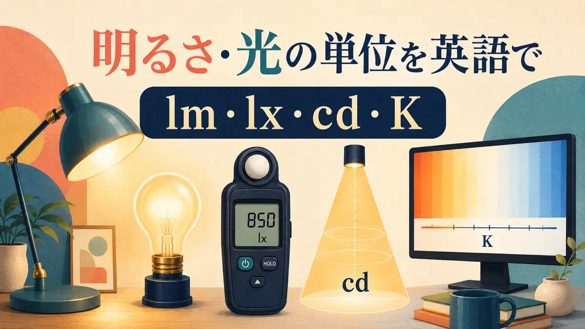 明るさ・光の単位を英語で｜lm・lx・cd・Kの読み方と違い
