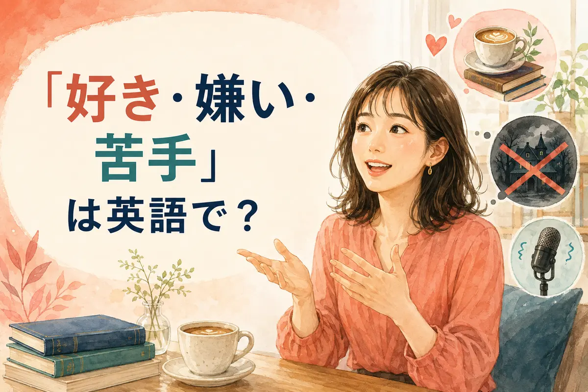 「好き・嫌い・苦手」は英語で?と自分の好みを話す女性