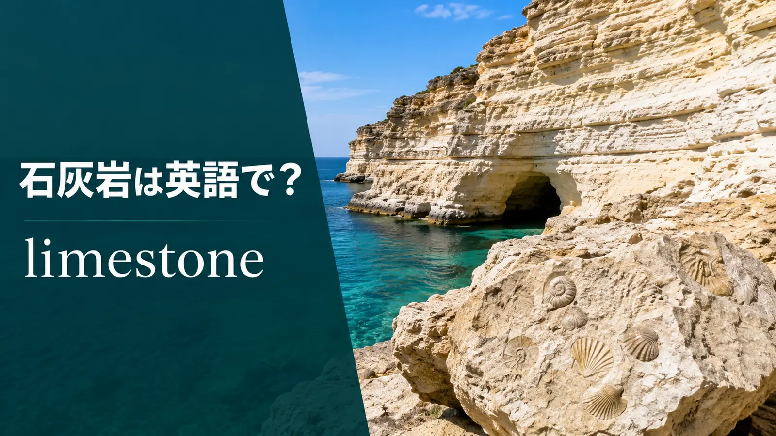 石灰岩は英語でlimestone｜発音・語源・limeやchalkとの違い
