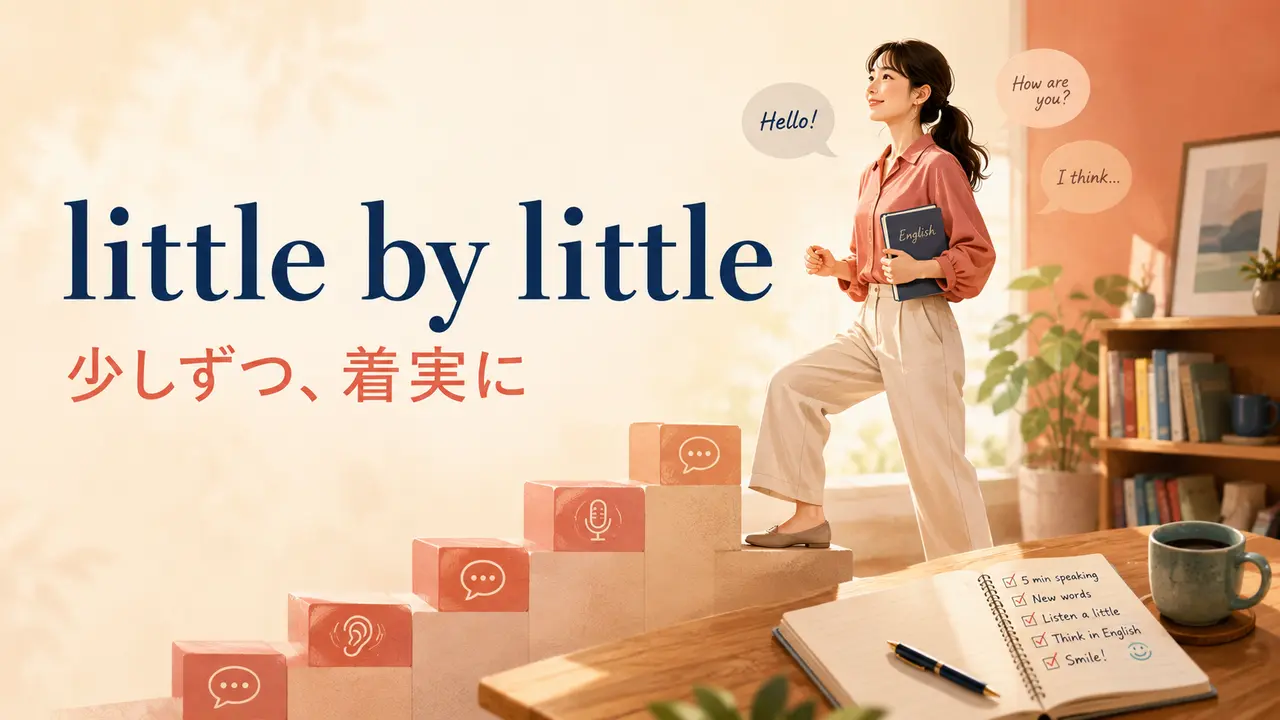 little by littleの意味は？「少しずつ」の使い方・例文とgraduallyとの違い