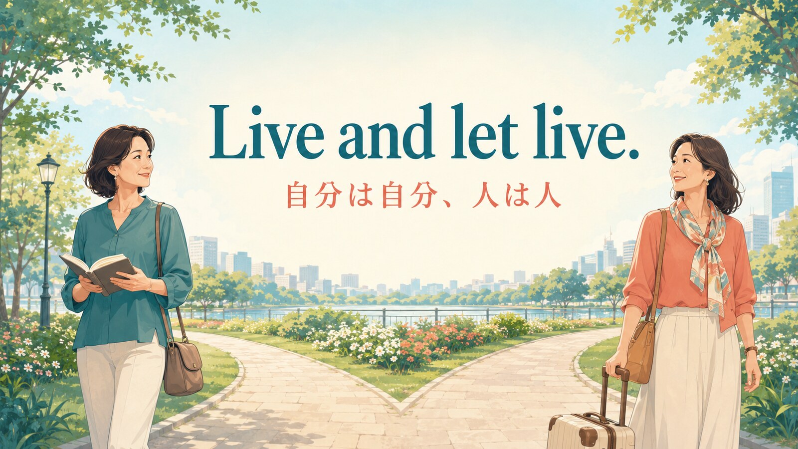 Live and let live.(自分は自分、人は人)の意味を示すアイキャッチ