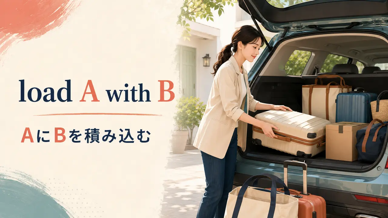 load A with Bの意味は？語順とload B into・onto Aとの違い
