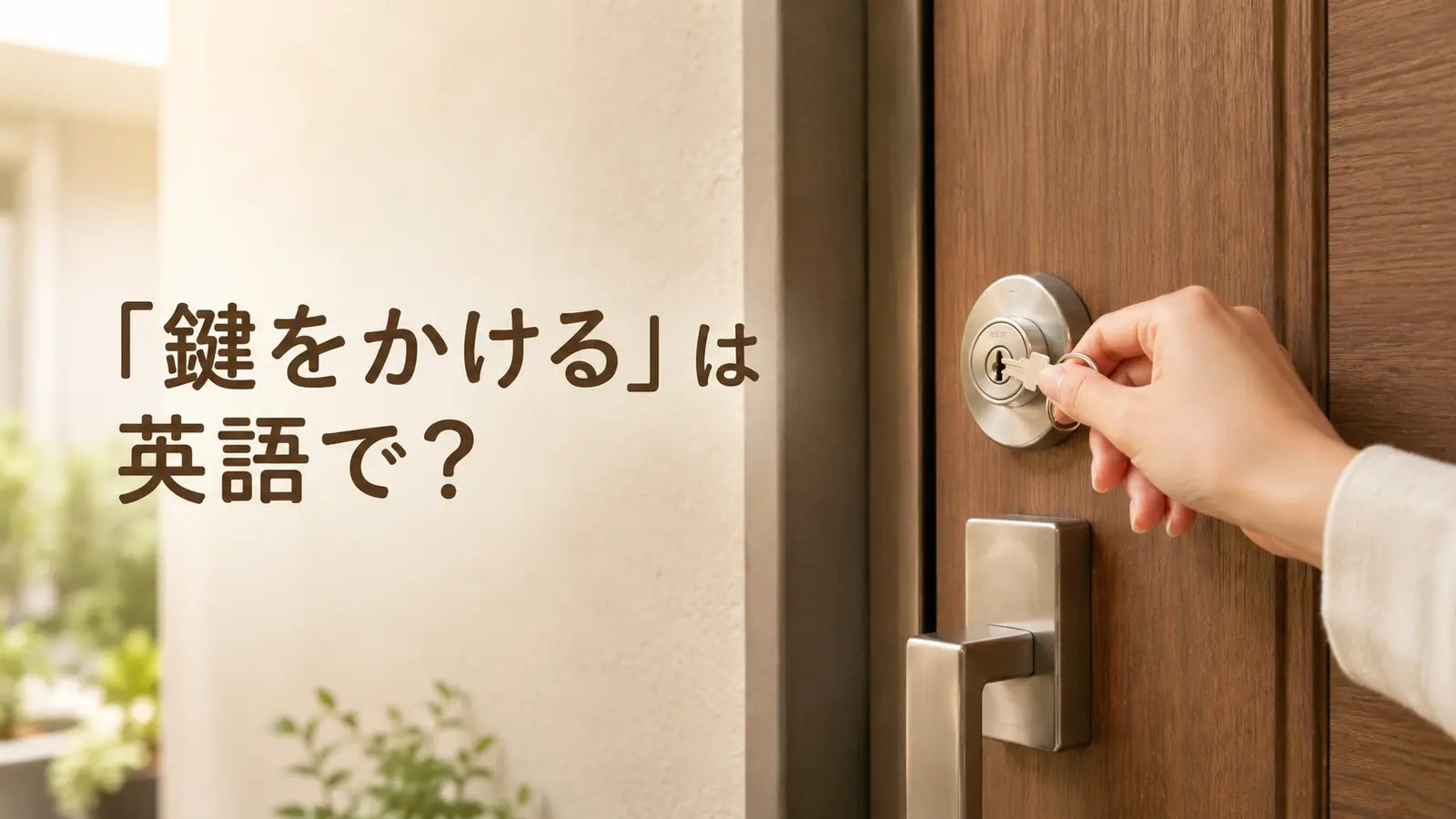 「鍵をかける・開ける」は英語で？lock・unlockの使い方と簡単な言い換え