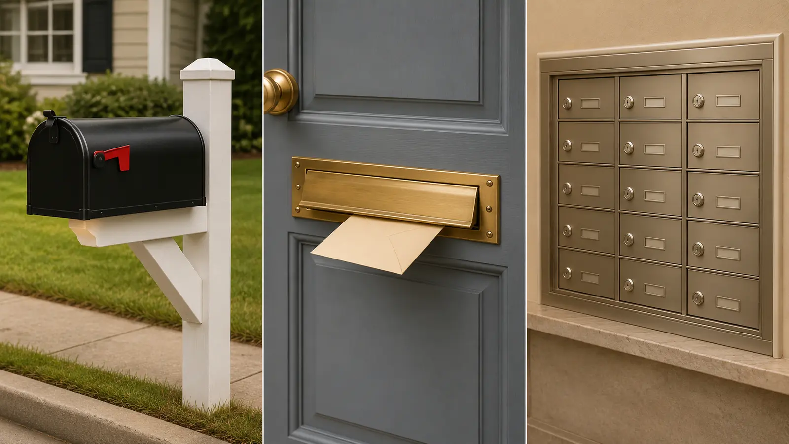 mailbox・mail slot・集合住宅のmailboxesの形の違い