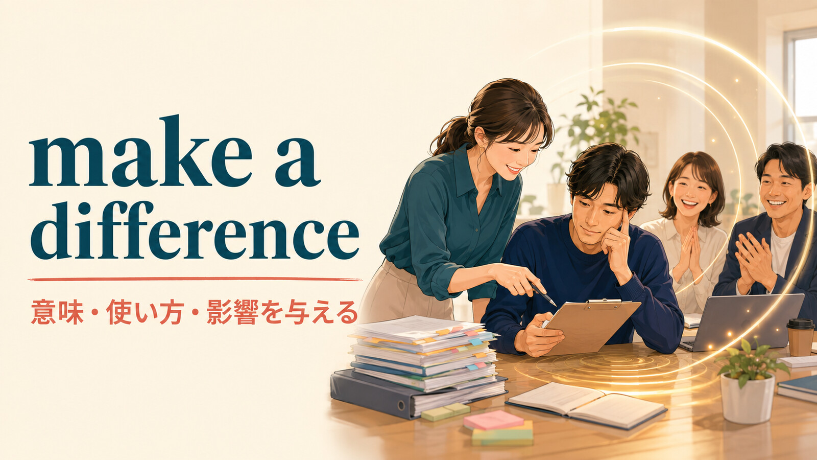 make a differenceの意味は？使い方とbig・all・no differenceの違い