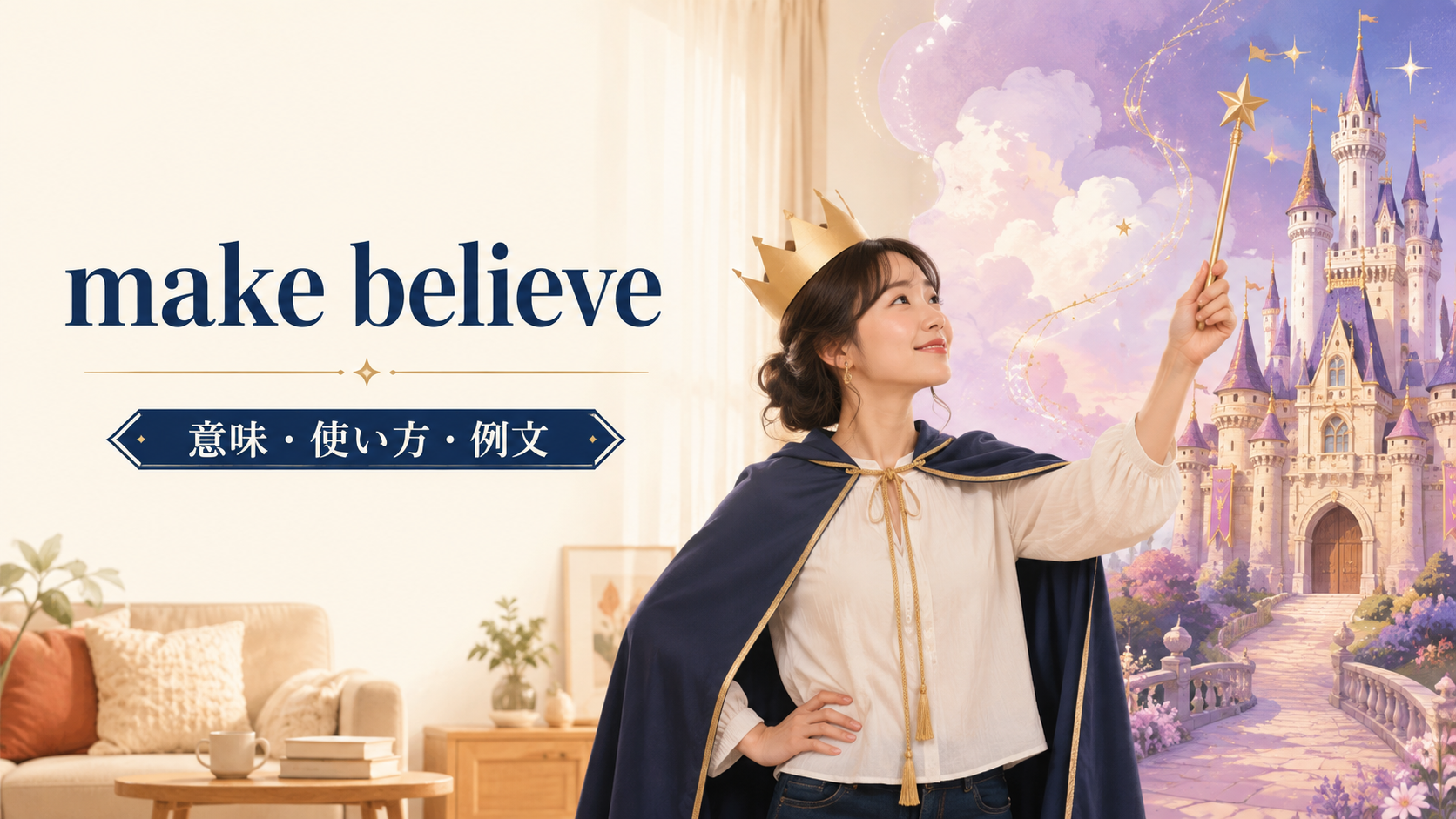 make believeの意味は？pretend・make someone believeとの違い