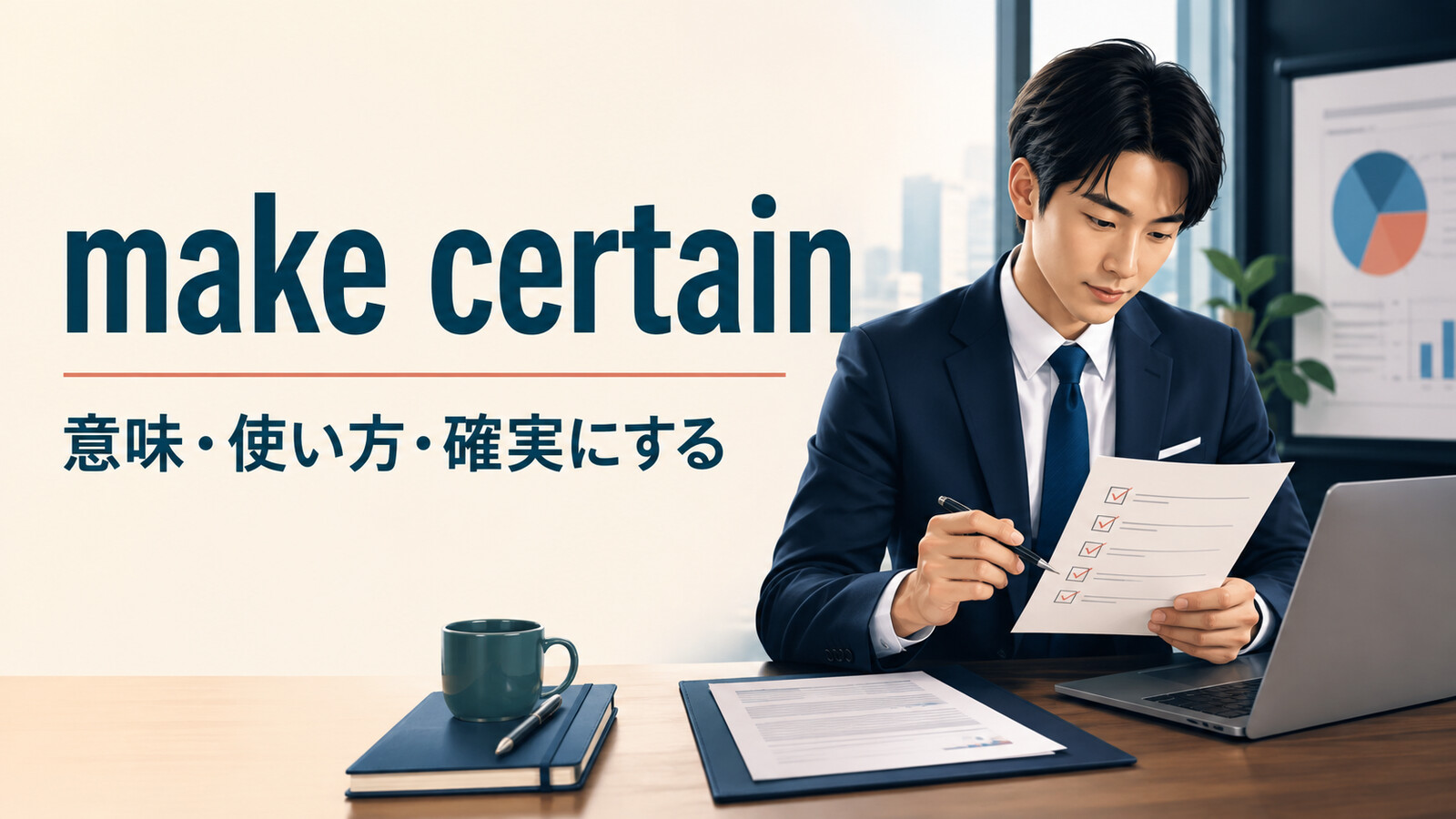 make certainの意味は？that・of・to doの使い方とmake sureとの違い