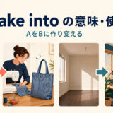 make intoの意味・使い方―AをBに作り変えるイメージ