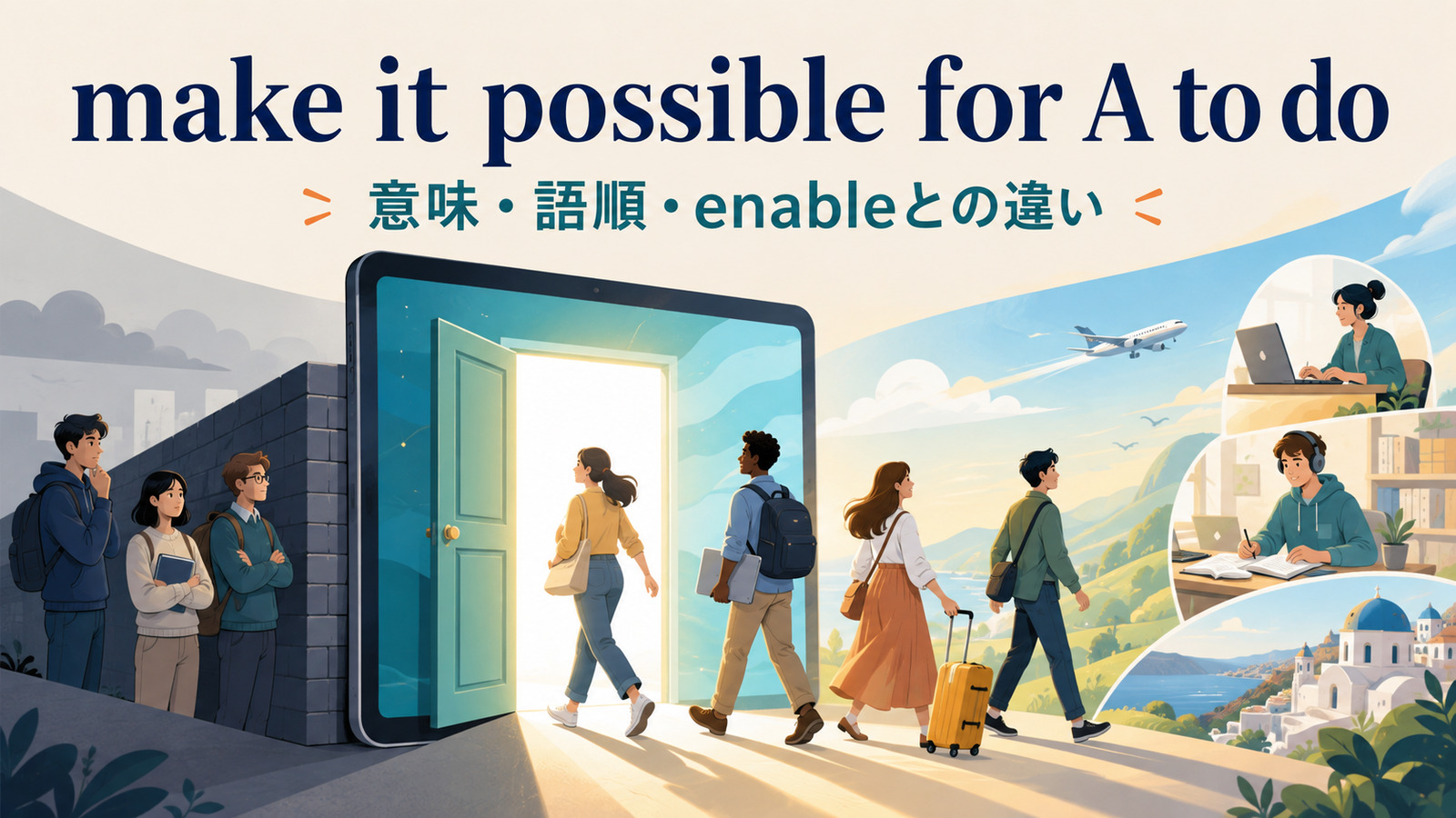 make it possible for A to doの意味・語順とenableとの違い