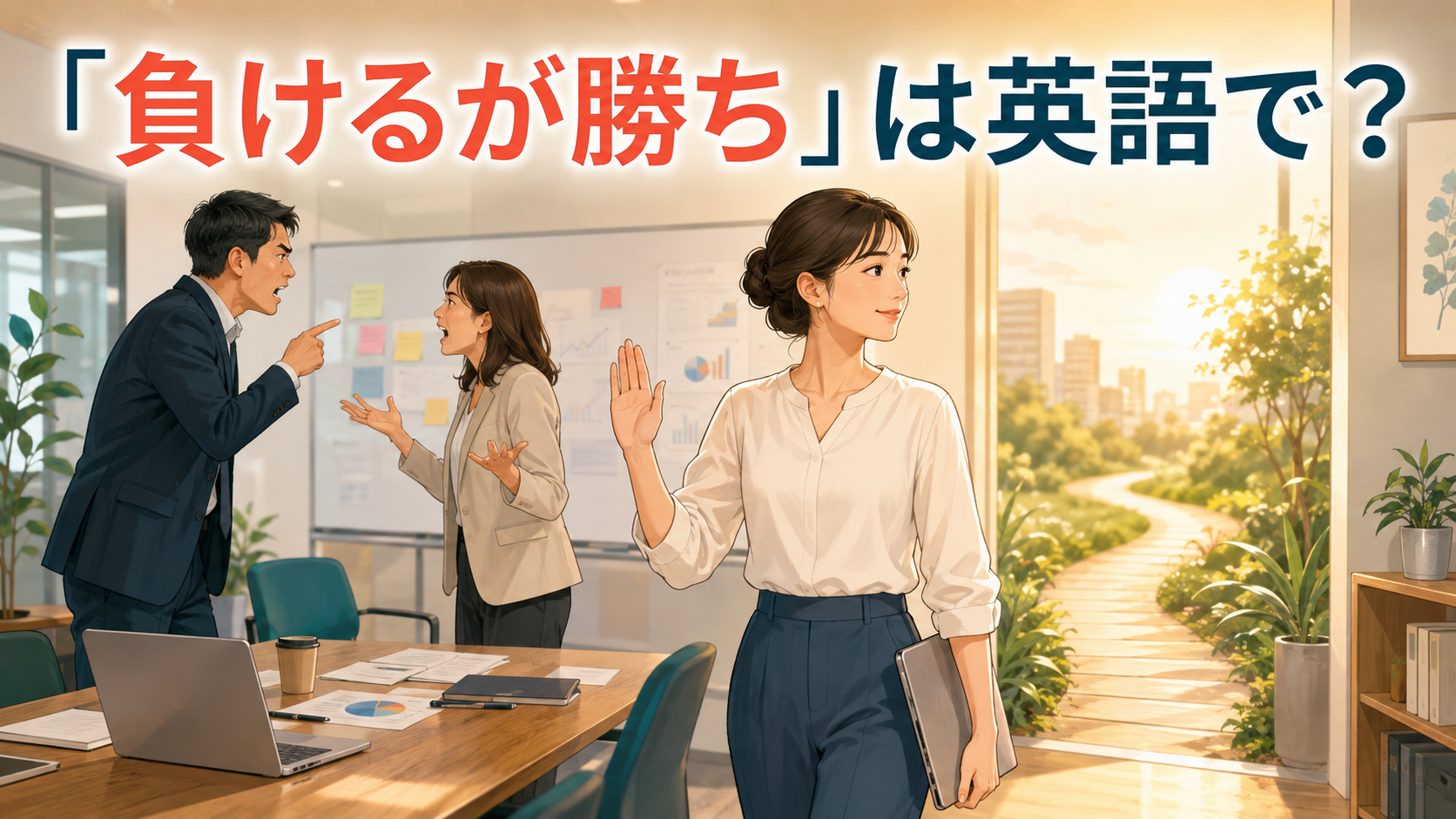「負けるが勝ち」は英語で?争いから賢く身を引く場面