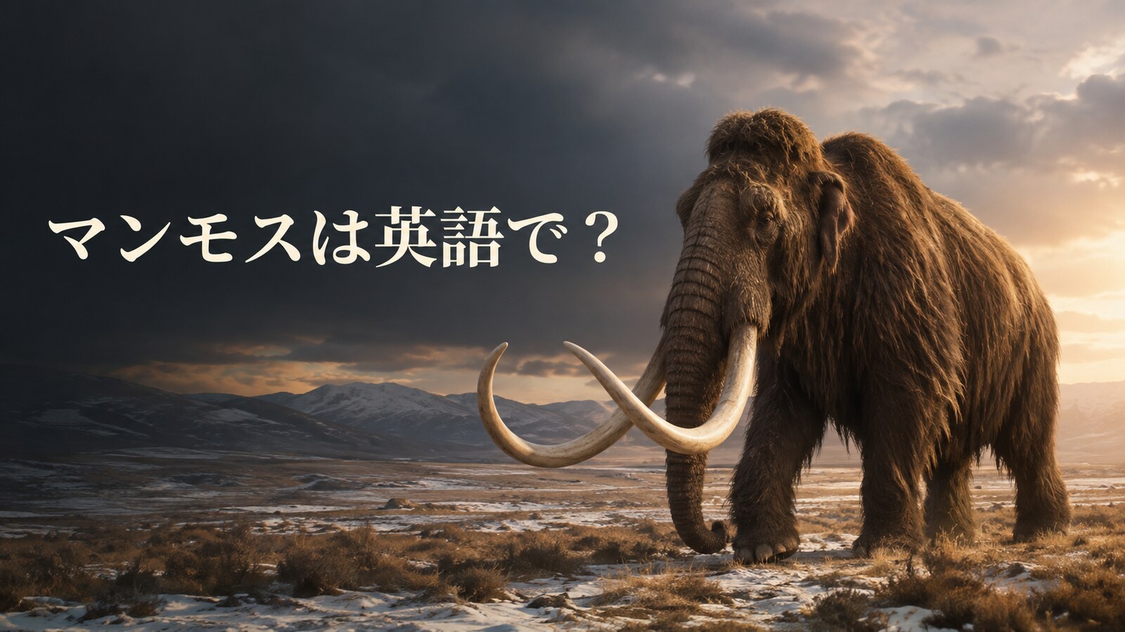 マンモスは英語で？mammothの発音・語源とwoolly mammothとの違い