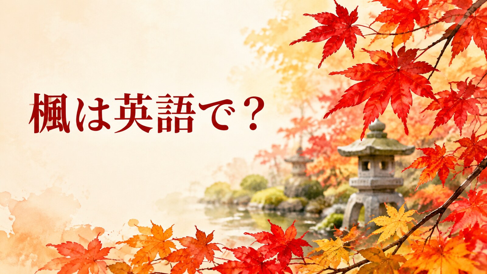 楓・カエデ・モミジは英語で？mapleの発音・語源、Japanese mapleとの違い