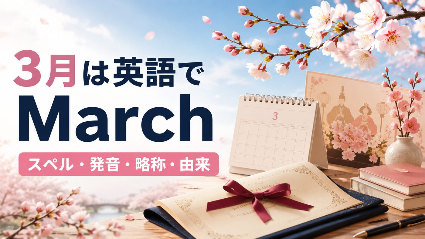 3月は英語でMarch｜スペル・発音・略称・由来と3月の行事