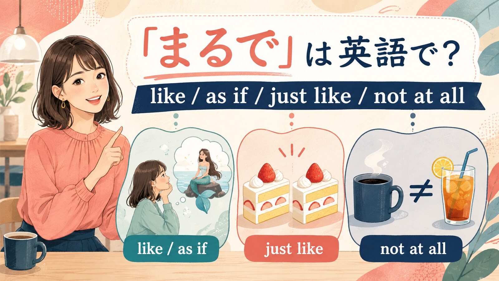 「まるで」は英語で？Like・As if・Just like・Not at allの違い