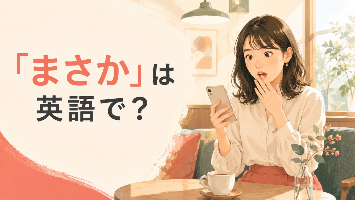 「まさか」は英語で?No way・You don't mean・Surely notの使い分け