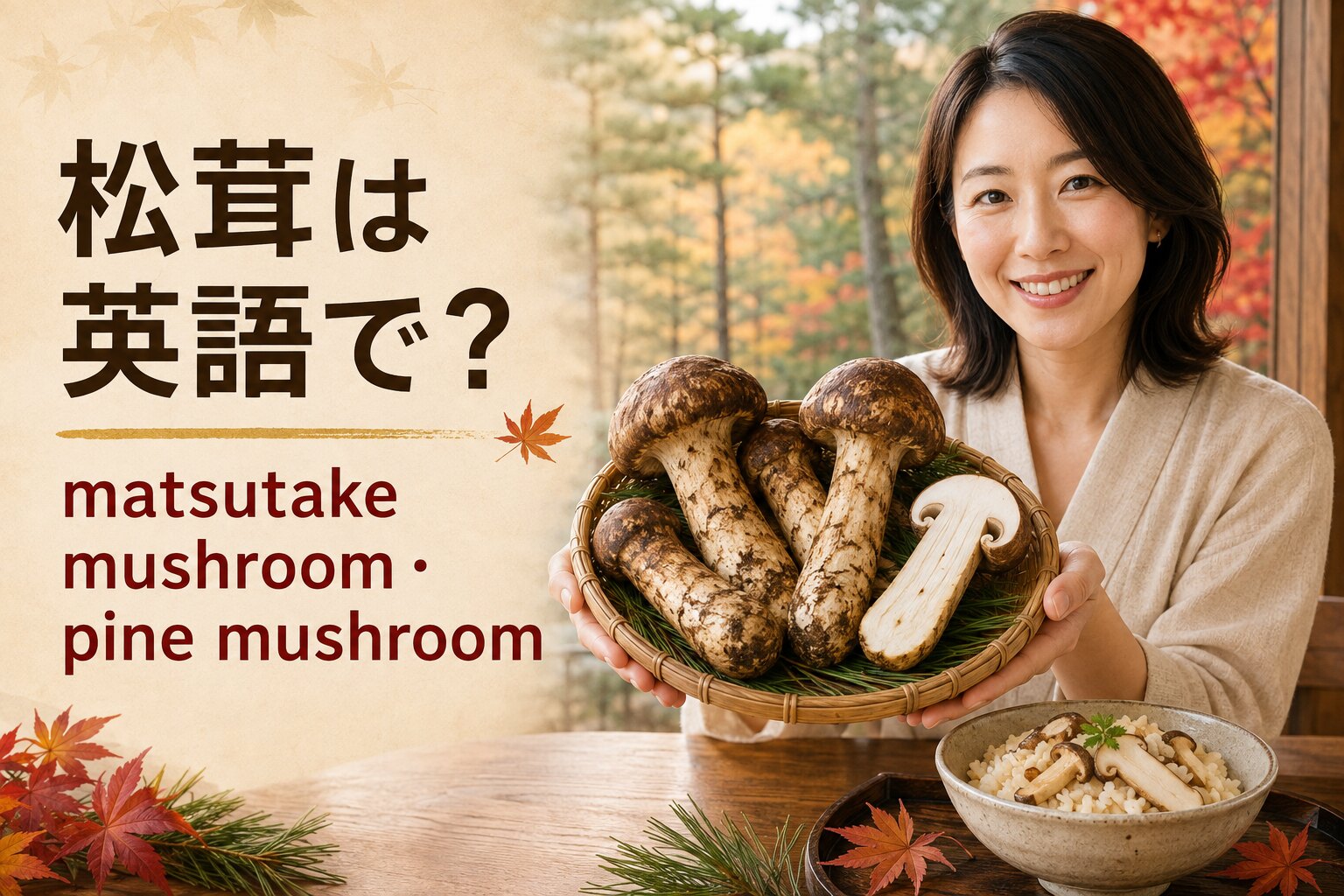 松茸は英語で？matsutake mushroom・pine mushroomと料理の表現