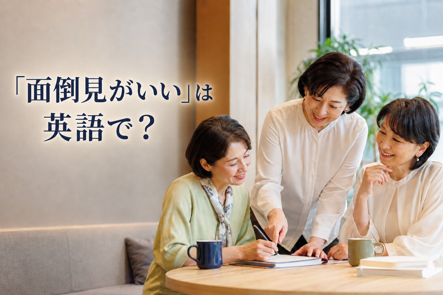 面倒見がいい女性を表す英語表現の記事アイキャッチ
