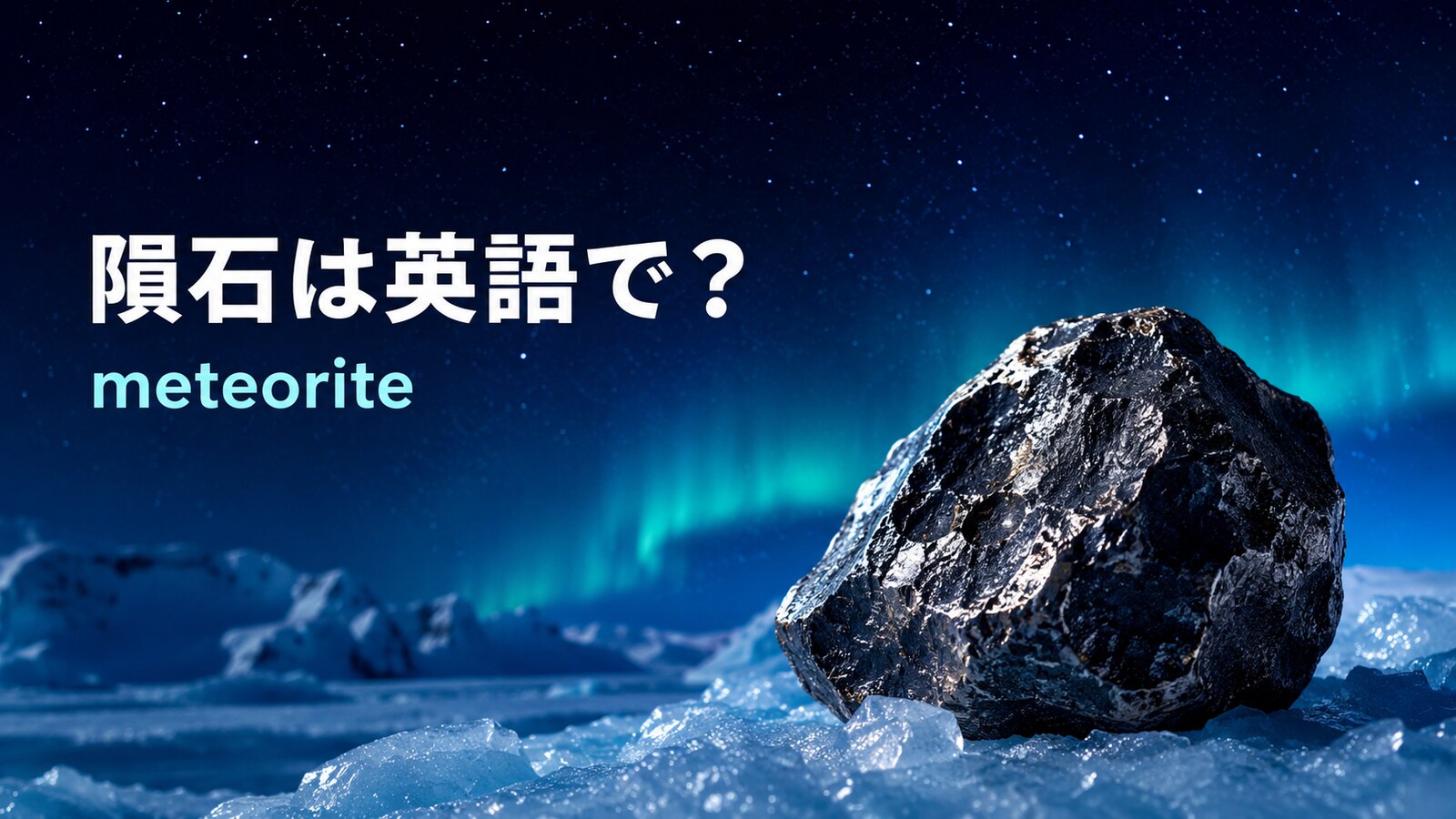隕石は英語でmeteorite｜meteor・meteoroid・asteroidとの違いと発音
