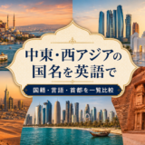 中東・西アジアの国名を英語で学ぶ記事のアイキャッチ画像