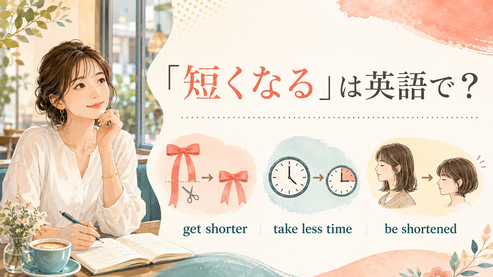 「短くなる」の英語表現