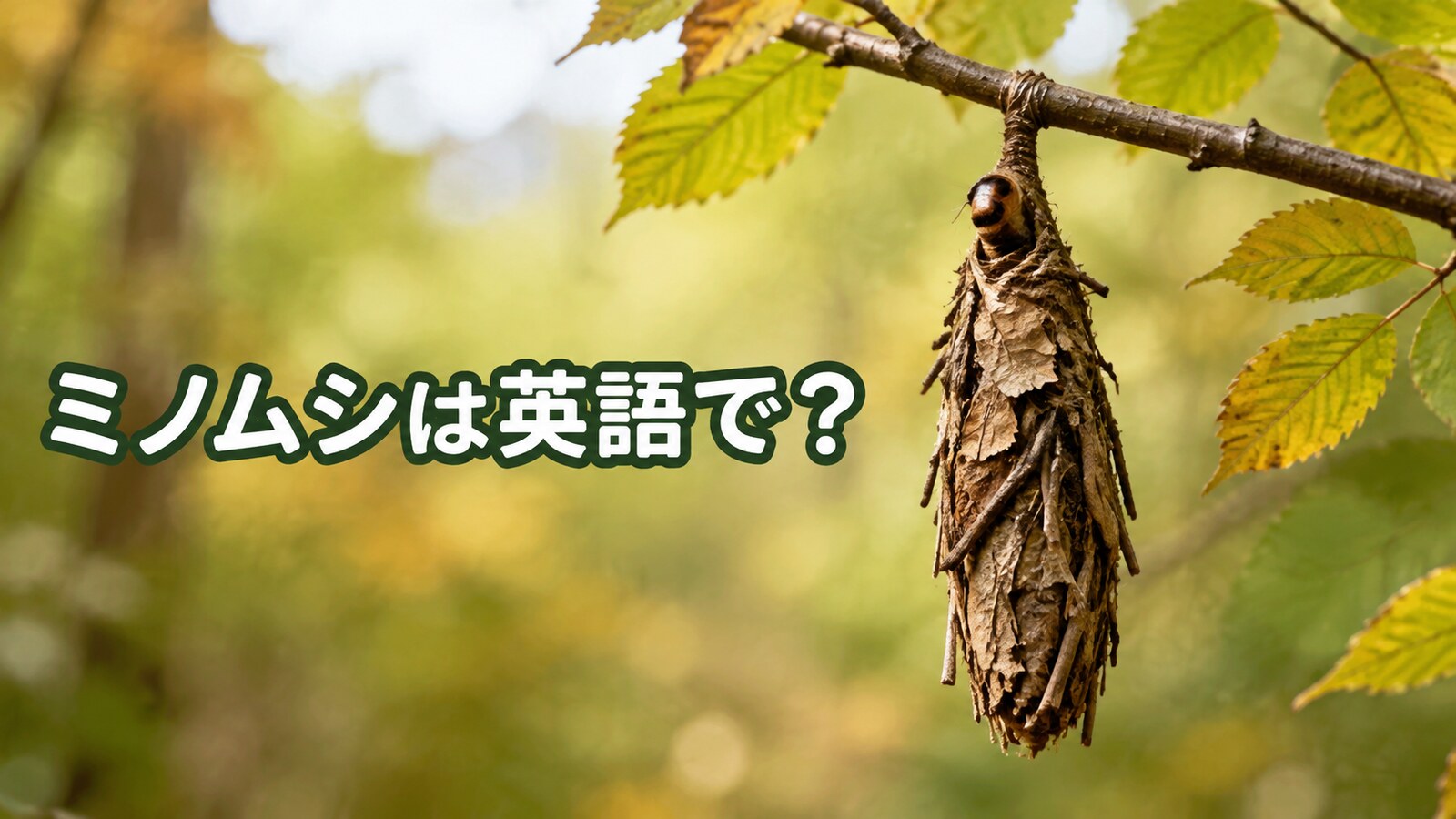 ミノムシは英語で？bagwormの発音・名前の由来・蛾になるまで