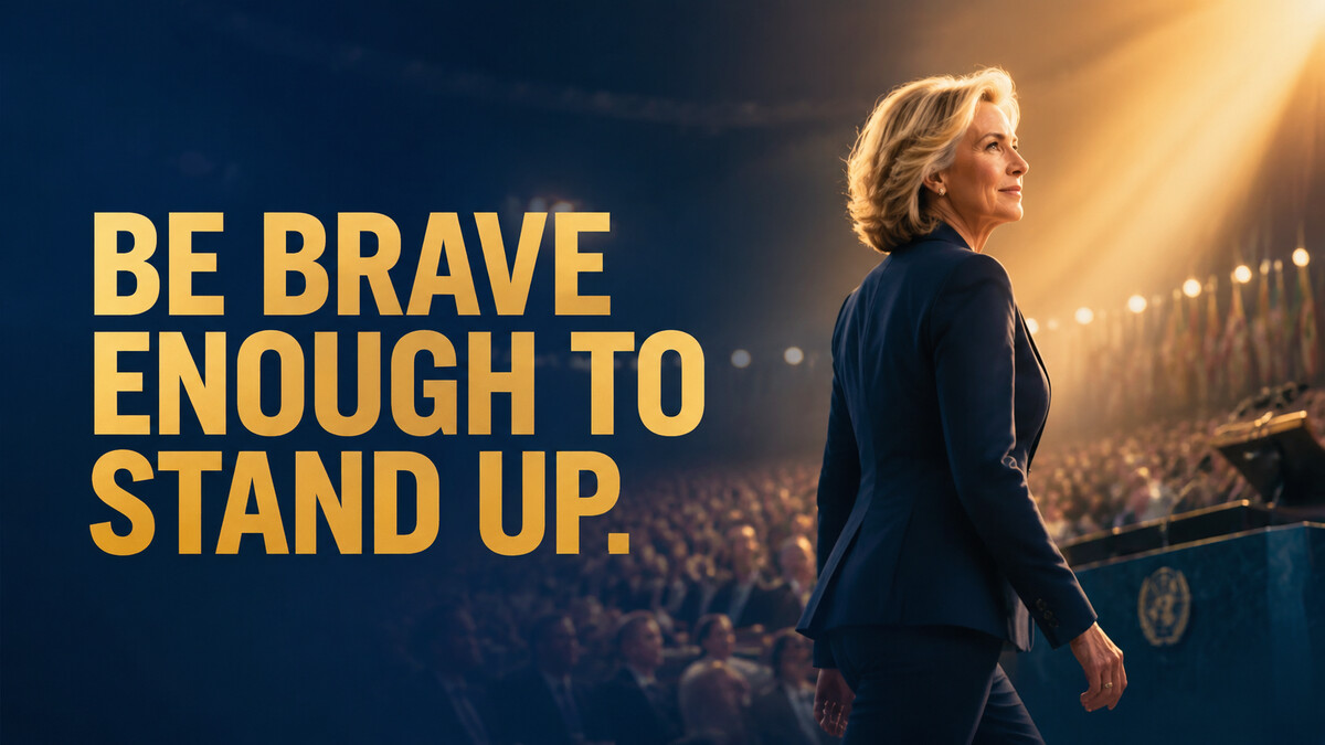 Be brave enough to stand up ミラ・ソルヴィノの英語の名言
