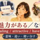 魅力がある／ないの英語表現
