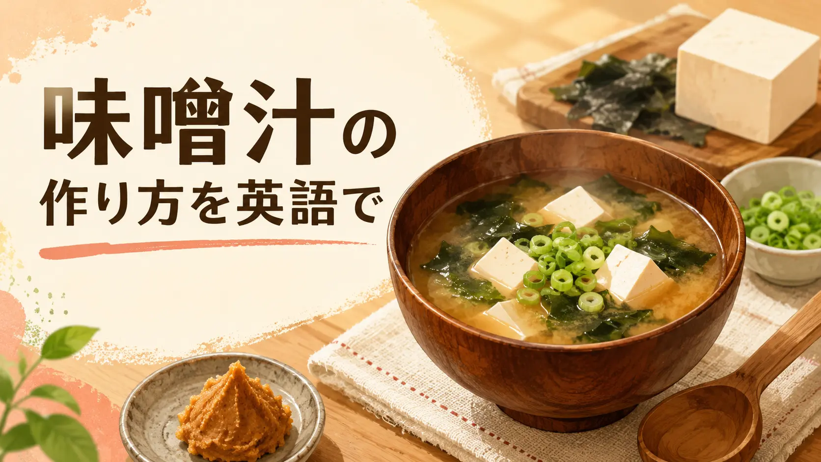 味噌汁の作り方を英語で説明！材料・手順・日本文化を伝える例文