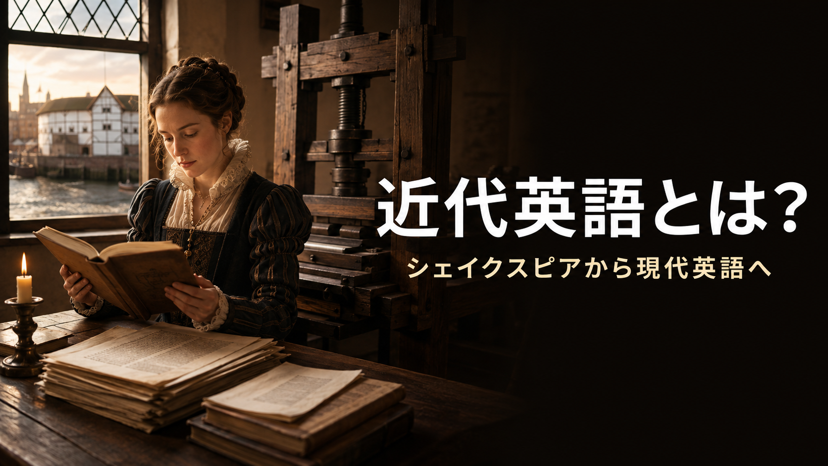 近代英語とは？シェイクスピアから現代英語への変化を示すアイキャッチ画像