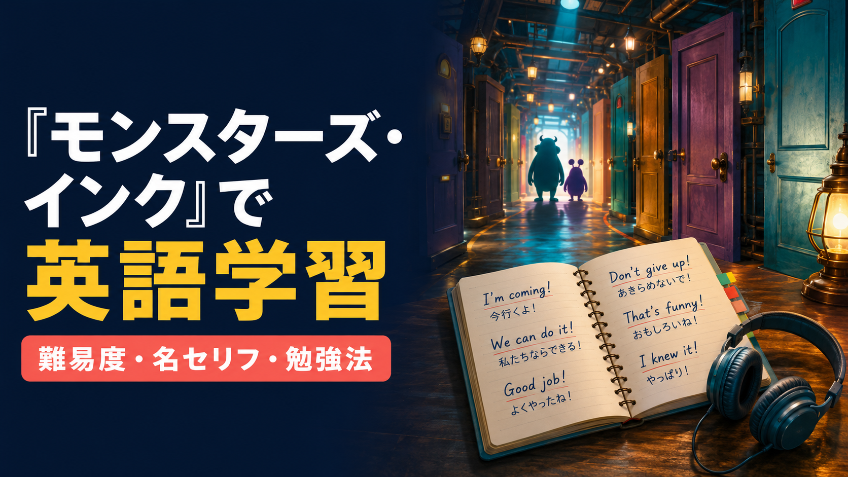 『モンスターズ・インク』で英語学習｜難易度・名セリフ・勉強法